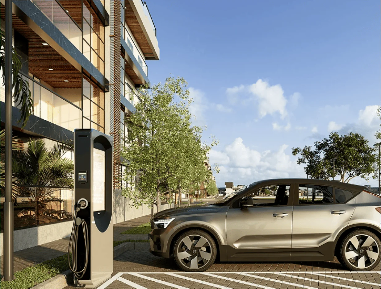 Estação de carga para carros elétricos no Maravista Home Beach em Aracaju