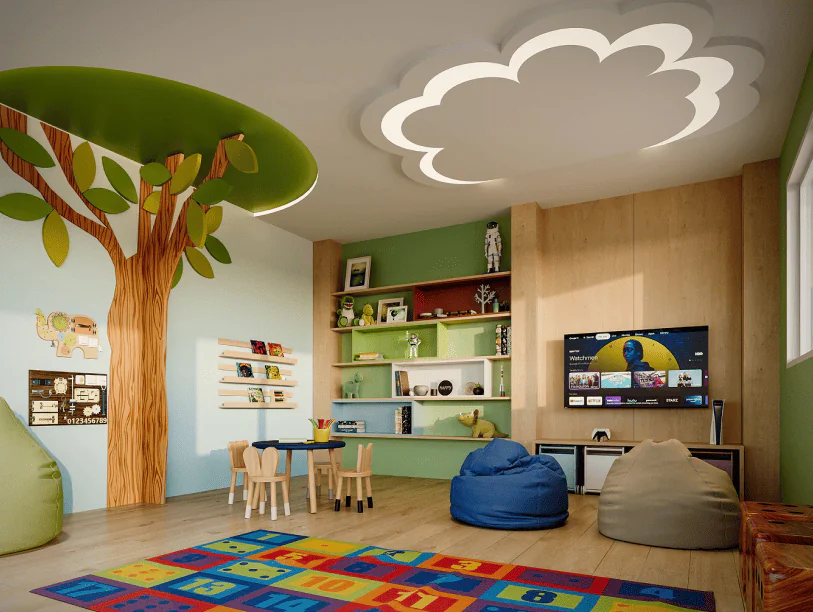 Área kids com brinquedoteca do Maravista Home Beach em Aracaju