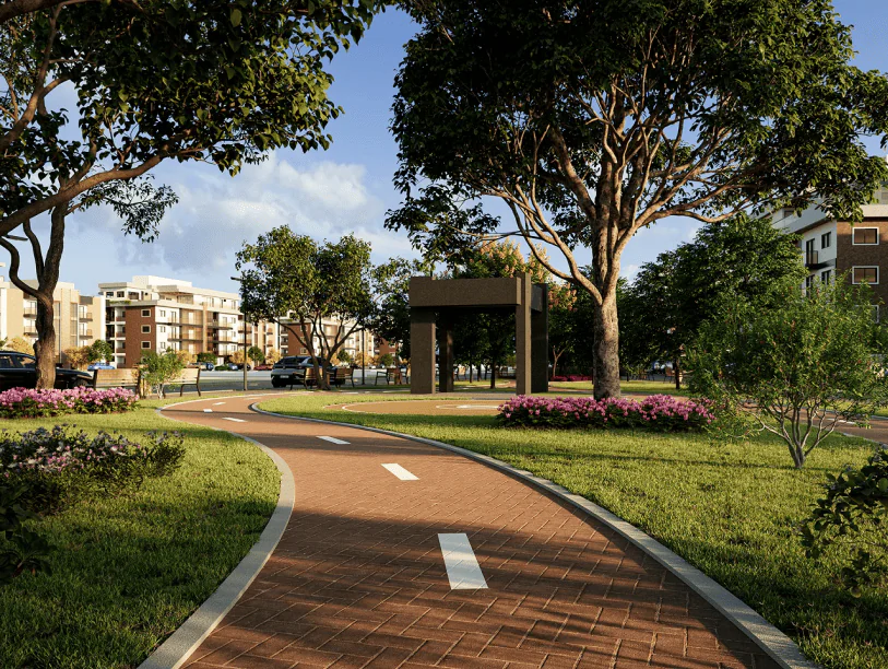 Parque arborizado no condomínio resort Maravista Home Beach Aracaju