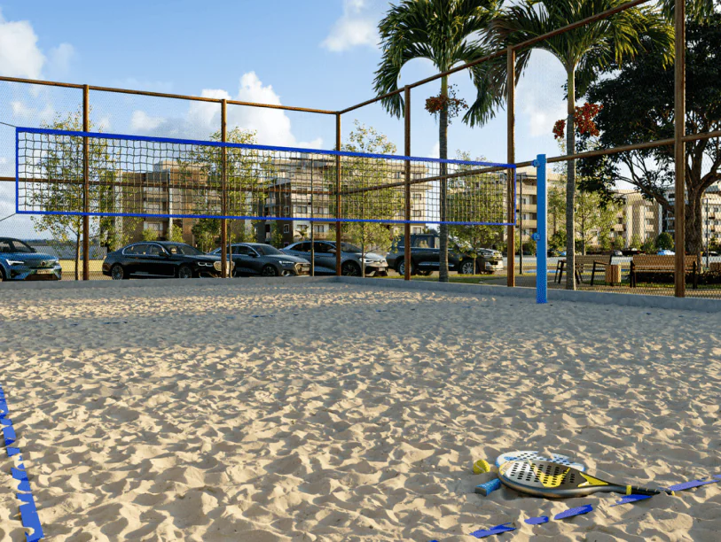 beach tennis no condomínio resort Maravista Home Beach Aracaju